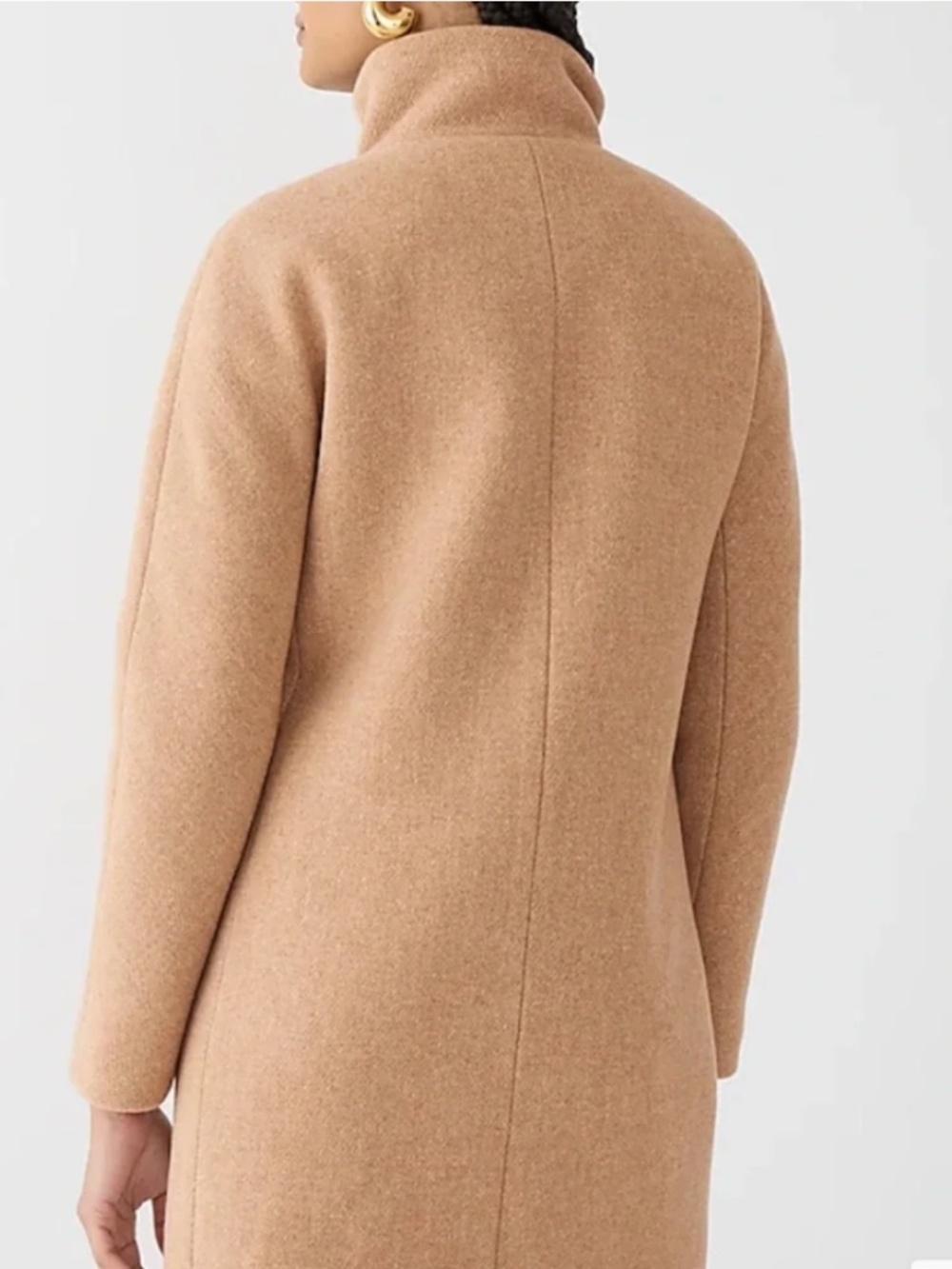 J. Crew Camel Cocoon Coat | Italian Stadium Cloth by Nello Gori | Size: 10 Tall - Picture 4 of 6